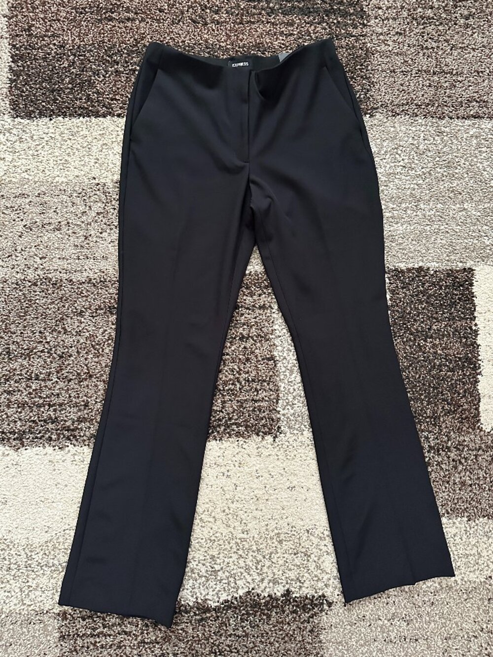 EXPRESS (M) Black High Waisted Supersoft Twill Pull-On Bootcut Pant Dress Work